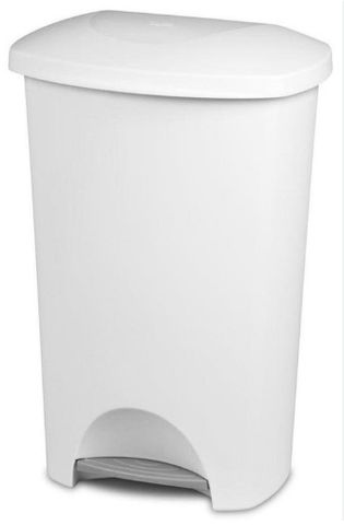 Sterilite Step On White Rubbish Bin 42 Litre with lid