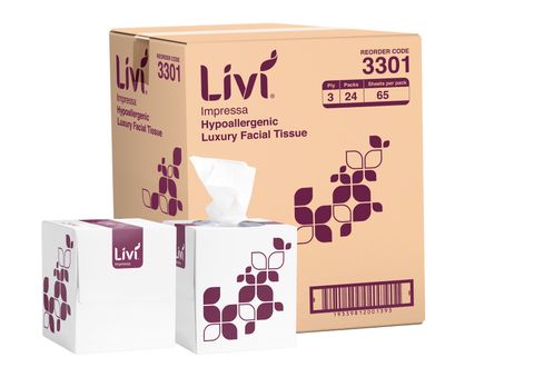 Livi Impressa Luxury 3ply Facial Tissues Ctn/24 65 SH (3301)
