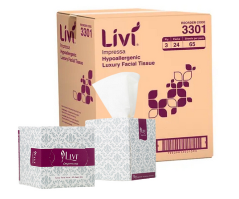 Livi Impressa Luxury 3ply Facial Tissues Ctn/24 65 SH (3301)