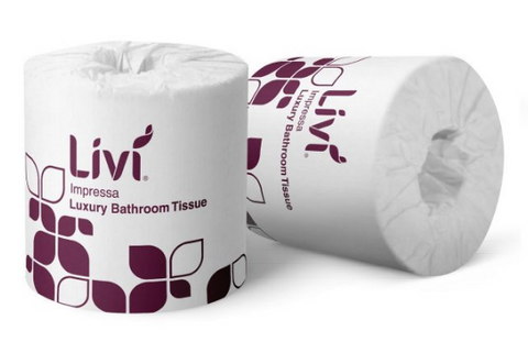 Livi Impressa 3Ply Wrapped 225 Sheet Toilet Rolls Bale/48 (3005)