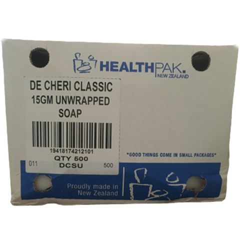 Healthpak De Cheri Soap Unwrapped 15gm Ctn/500