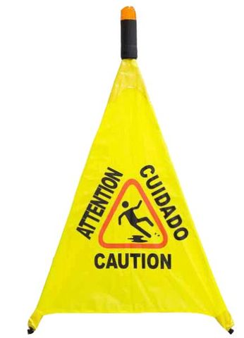 Wet Floor Foldable Cone with Flashing Light *SPECIAL*