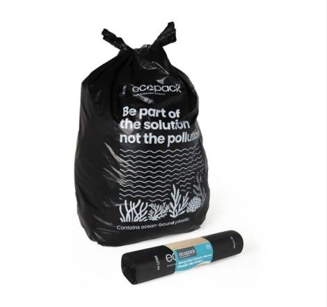 Rubbish Bag 60L Ocean-Bound Recycled Plastic Roll/30