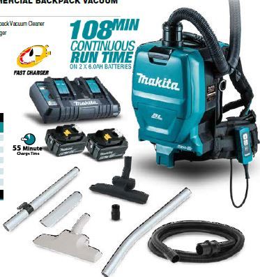 Makita DVC260 36V LXT Commercial Backpack Vacuum
