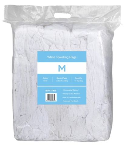 White Towelling Rags 10kg