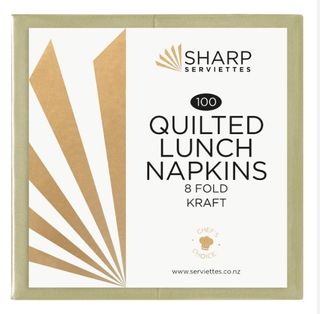 Sharp Kraft 2ply Quilted Lunch Napkins 1/8 Fold Ctn/2000
