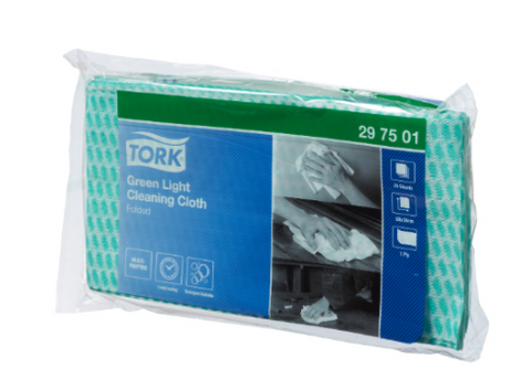 Tork 1ply Green Cleaning Cloths Pk/25 (297501)