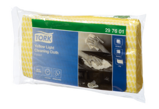 Tork 1ply Yellow Cleaning Cloths Pkt/25 (297601)