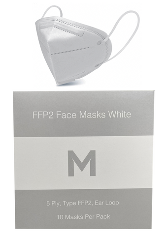 M FFP2 Face Masks White Pk/10