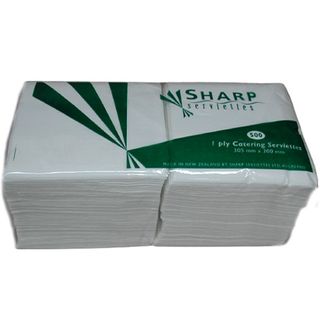 Supersaver Sharp Serviettes 1ply 1/4 Fold Ctn/3000  (SH31/1S)