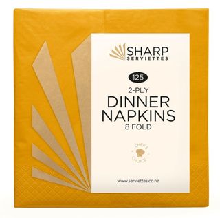 Serviettes 1/8 2ply Fold Dinner Yellow (2.8)
