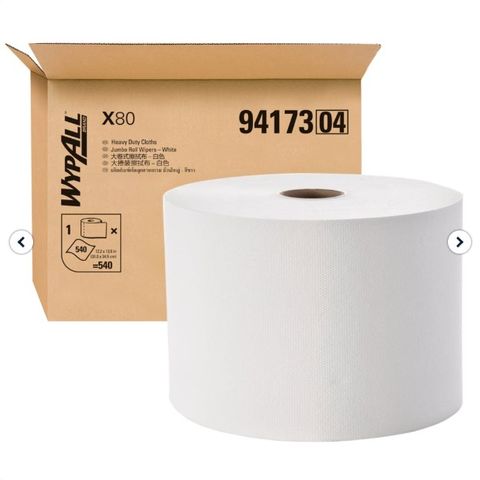 KC Wypall X80 Jumbo Roll Wipers White Ctn/1 (94173)