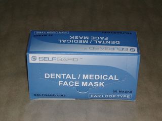 Masks Ear Loop 3ply  Blue/White Disposable Pk/50