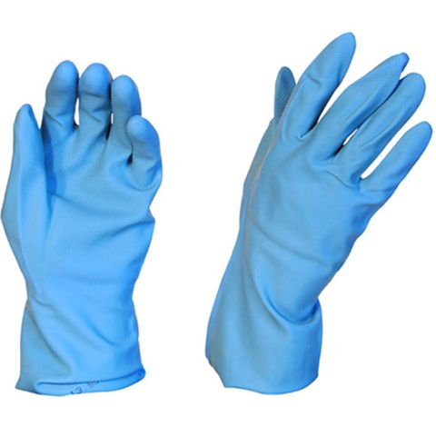 Gloves Rubber Household Blue PAIR