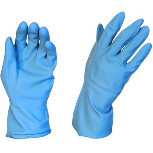 Gloves Rubber Household Blue PAIR