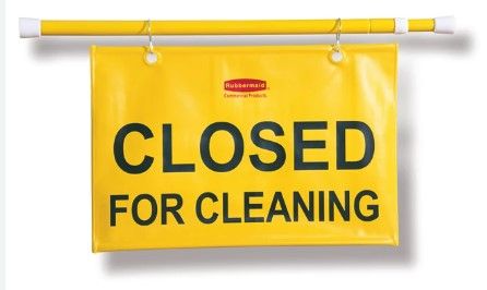 Closed For Cleaning Safety Pole Door Barrier