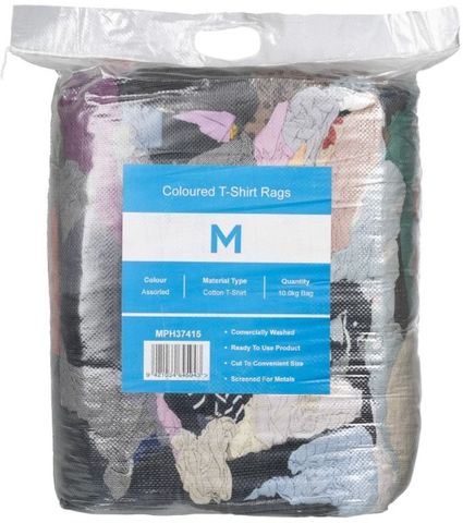 Coloured T-Shrit Rags Compressed Bag A-Grade 10kg