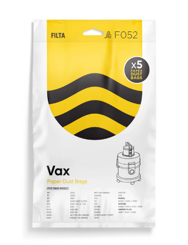 Vax Wet'n'Dry Vac Bags Pkt/5 (12011)F052