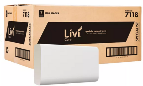 Livi 1ply Compact Towel 120 Sheet (7118)