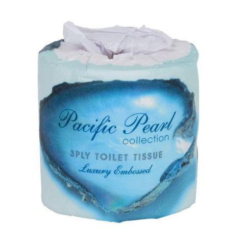 PH Pacific Pearl Toilet Rolls 3ply Wrapped 250 Sheets Ctn/48 (P3250)