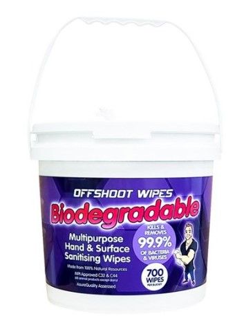 Offshoot Biodegradable Multipurpose Hand & Surface Wipe Bucket/700