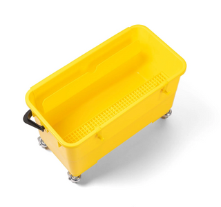 Yellow Flat Mop Bucket 22L with wheels