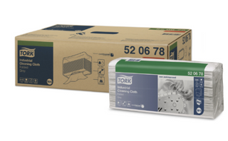Tork W4 1ply 520 Folded Industrial Cleaning Cloths Grey Ctn/5 (520678)