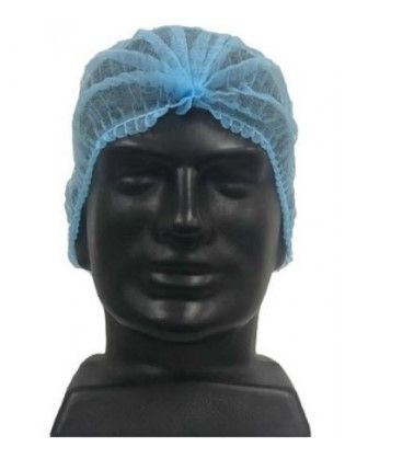 Disposable Crimp Hair Nets Blue Pk/100