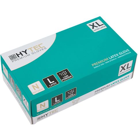 PH Hytec Gloves Latex Low Powder Pk/100