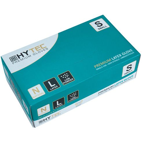 PH Hytec Gloves Latex Low Powder Pk/100