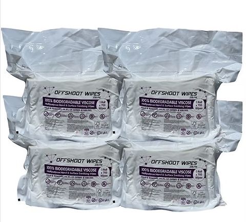 Offshoot 100% Biodegradable Wipe 700 sheet Refills Ctn/4
