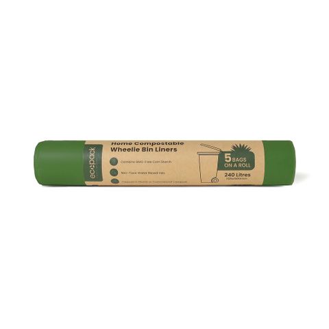 Ecopack Bin Liner 240L Compostable Green Ctn/120