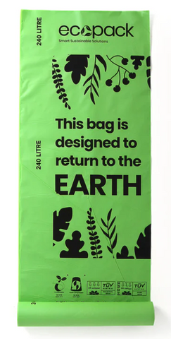Ecopack Bin Liner 240L Compostable Green Ctn/120