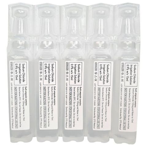 Saline irrigation Ampoule 15ml Set of 5