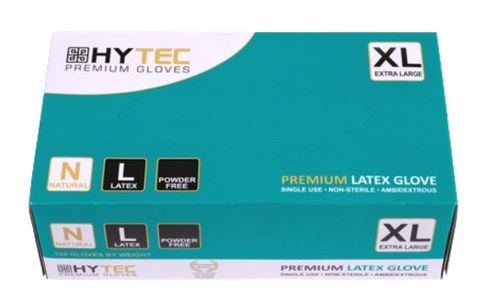 PH Hytec Gloves Latex P/Free X-Large Pk/100