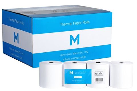 Thermal Paper Roll 80mm x 80mm 1ply Ctn/24