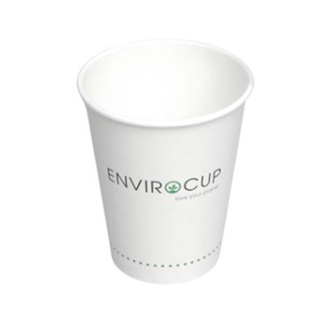 Vegware Paper Cup Hot Compostable 280ml / 8oz Green Band Art Carton 100