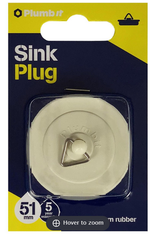 Plumb It Sink Plug Rubber 51mm