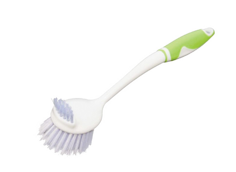 Sabco Soft Grip Round Dish Brush with a scraper