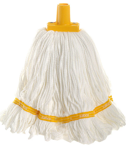 SABCO Microfibre Round Looped Mop Head Yellow 350gm