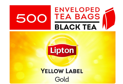 Lipton Yellow Label Gold Tea Bags Enveloped Black Tea Ctn/500