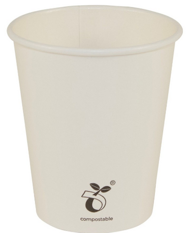 Friendlypak Paper Cup Compostable 190ml/6oz White Ctn/1000