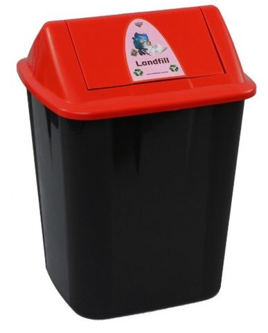Italplast Landfill Waste Sepration Bin Black 32L