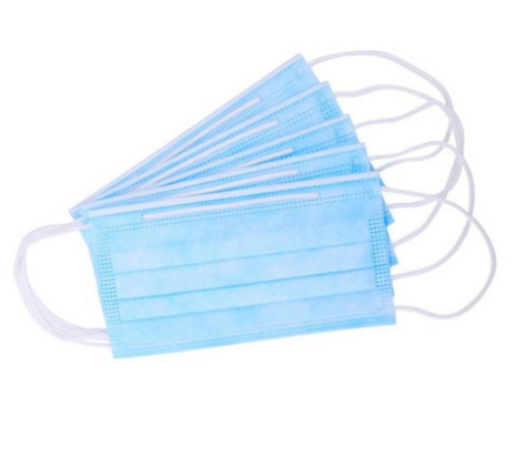 Masks Ear Loop 3ply  Blue/White Disposable Ctn/18 packs