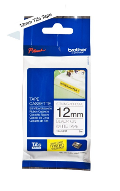 Brother P-Touch Labelling Tape Strong Laminated TZe-S231 12mm x 8m Black On Whit
