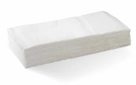 Biopak Quilted Dinner Napkin 1/8 White Ctn/1000