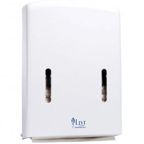 Livi Slimfold Paper Towel Dispenser Tall (D822) Charged
