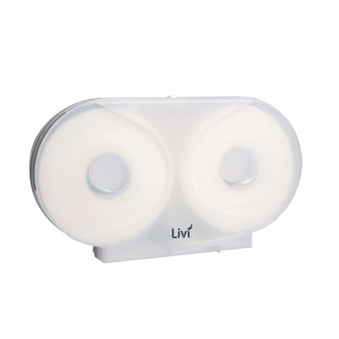 Livi Double Jumbo Dispenser White (D860) CHARGED