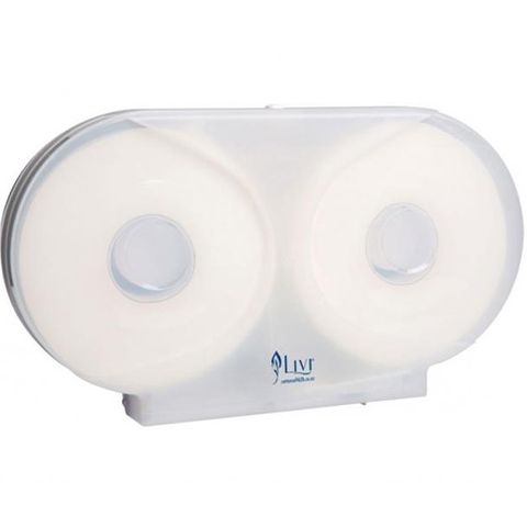 Livi Double Jumbo Dispenser White (D860) CHARGED