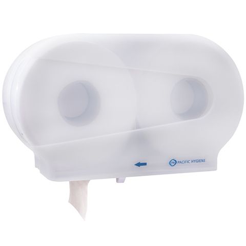PH Double Jumbo Toilet Paper Dispenser White (D33W) CHARGED